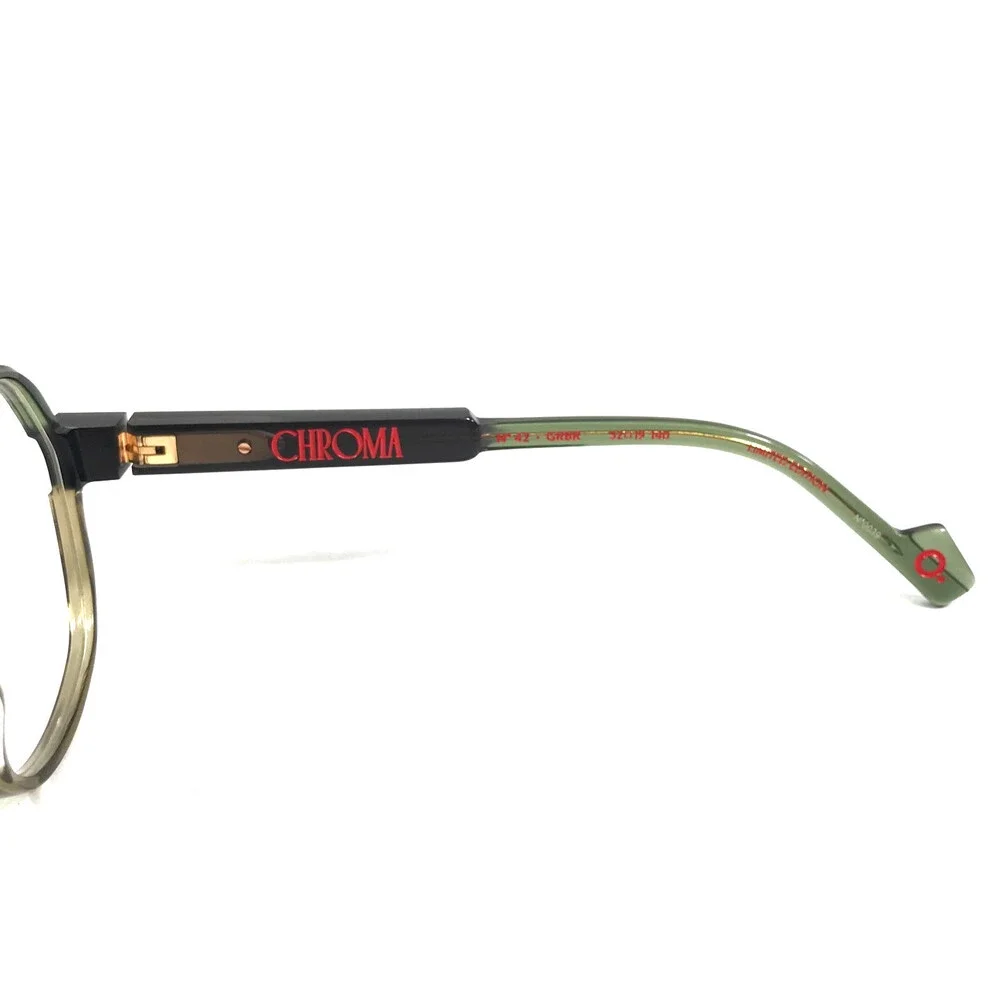 Etnia Barcelona Eyeglasses Frames CHROMA N42 GRBR Green Brown Olive 52-19-140